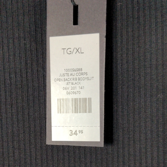 Dynamite Black Ribbed Open-Back Bodysuit - Picture 9 of 13